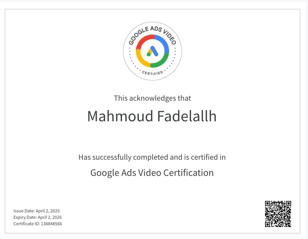 Google Ads Video Certification